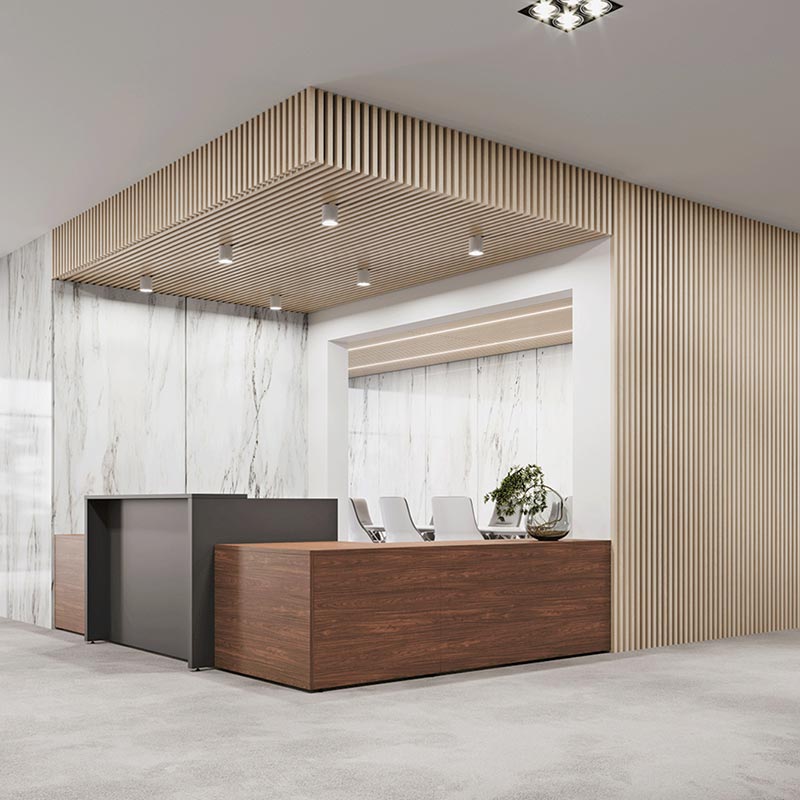 Reception furniture by Three H